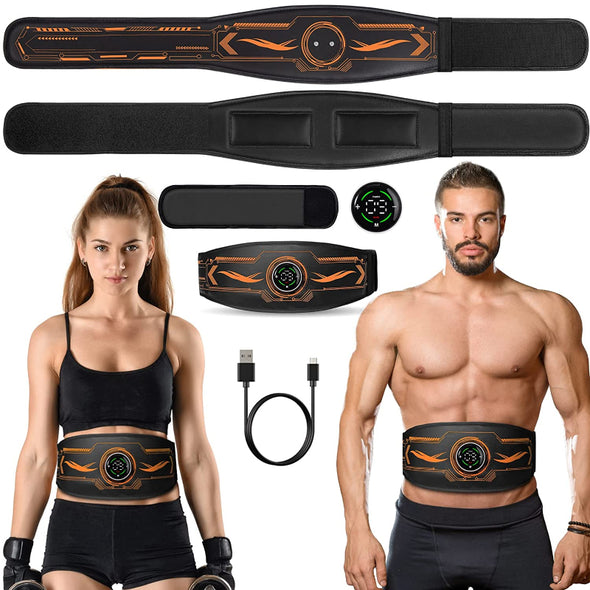 ABS Stimulator Ab Workout Equipment, Ab Machine with Extension Belt, Abdominal Toning Sport Exercise Belt Trainer for Men and Women