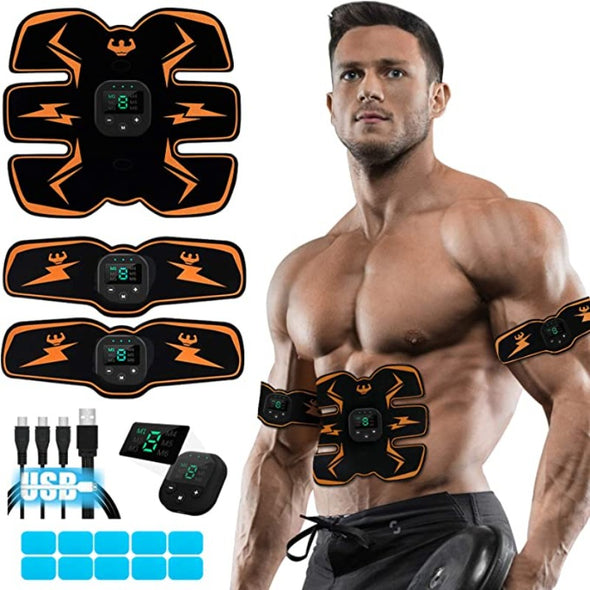 Muscle Toner, USB Rechargeable Gear For Abdomen/Arm/Leg, Workout Equipment For Men Women,10 Pcs Free Gel Pads